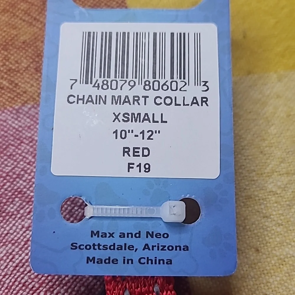Max & Neo dog chain martindale dog collar size xsmall
